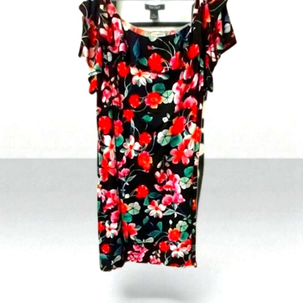 CATHERINE'S New Plus size cold shoulder floral midi dress